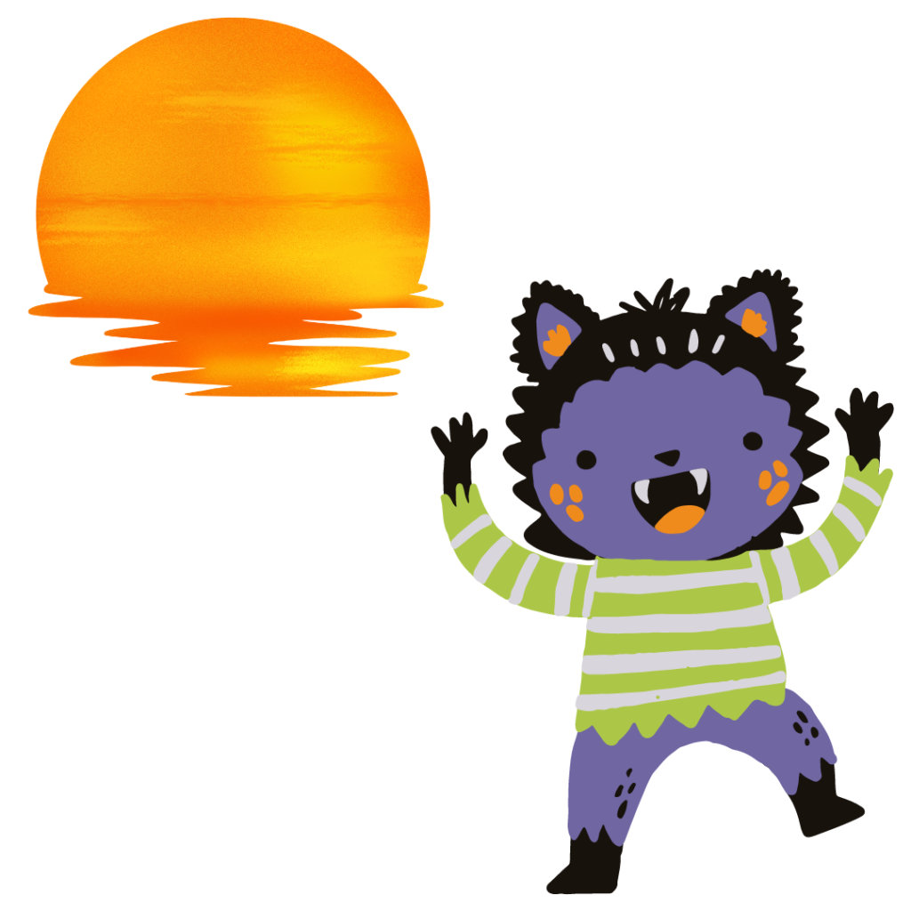 A werewolf at dawn image