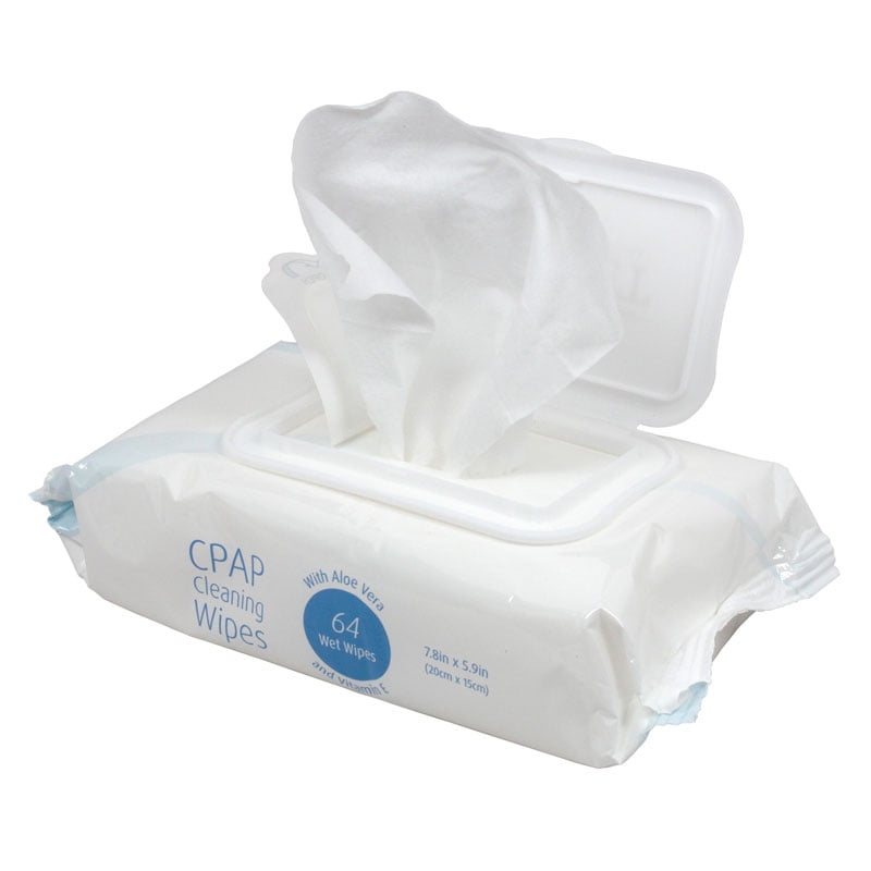 Sunset CPAP Mask Wipes package open